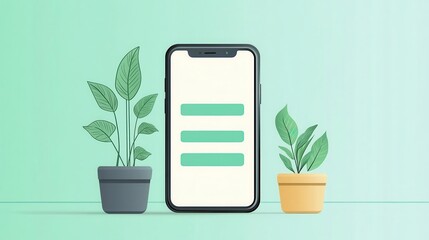 Notification layout with white body and bold edges, flat design illustration