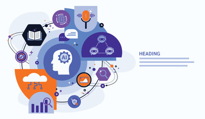 Ai agent generate concept. Artificial Intelligence assistant technology for graphic design, translate, chat bot, images, write code, advertising, law, customer analysis, security, healthcare, study.