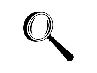 Magnifying Glass, simple silhouette of a magnifying glass, perfect for use in logos, websites, or presentations, clean, vector graphic of a magnifying glass, magnifying glass, magnifying, search, inve