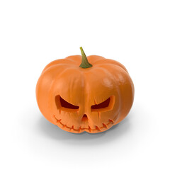 Jack-o'-lantern Halloween pumpkin isolated on transparent background