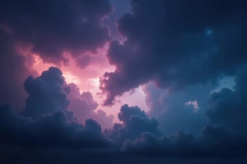 Dark storm clouds diagonally contrast serene, light sky , sky, tilt