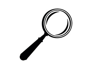 Magnifying Glass, simple silhouette of a magnifying glass, perfect for use in logos, websites, or presentations, clean, vector graphic of a magnifying glass, magnifying glass, magnifying, search, inve