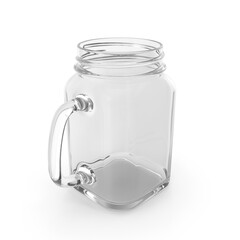 Jar cup drinking glass isolated on transparent background