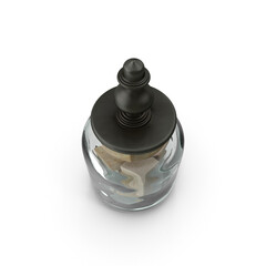 Jar of soap isolated on transparent background