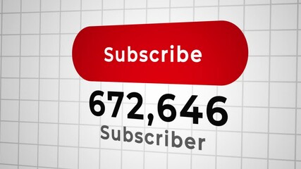subscriber button counting animation 