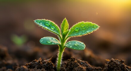 Young sprout emerging from soil (1)