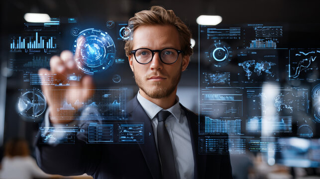 Hand of a businessman drawing graphs illustrates Business Intelligence as the process of gathering, reporting data to transform raw data into actionable insights that drive informed business decisions