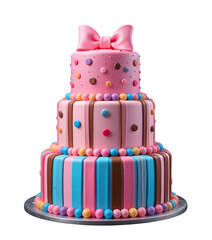 Delightful Three-Tiered Birthday Cake