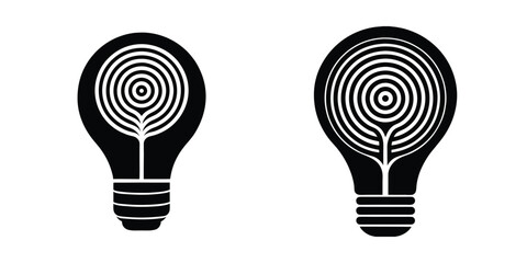 vector illustration of a light bulb idea concept