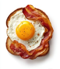 Fried egg and bacon on toast (1)