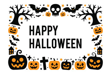 Halloween Elements Silhouette Vector