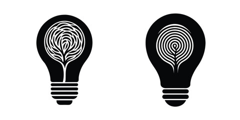vector illustration of a light bulb idea concept