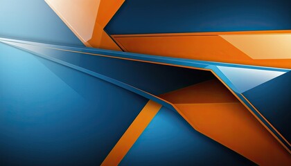 Gray background with orange and blue curved lines
4