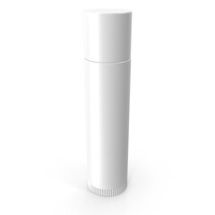 White lip balm tube isolated on transparent background