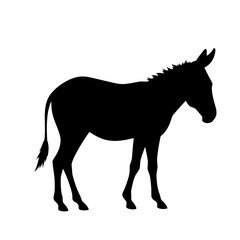 Fototapeta premium Donkey silhouette vector illustration