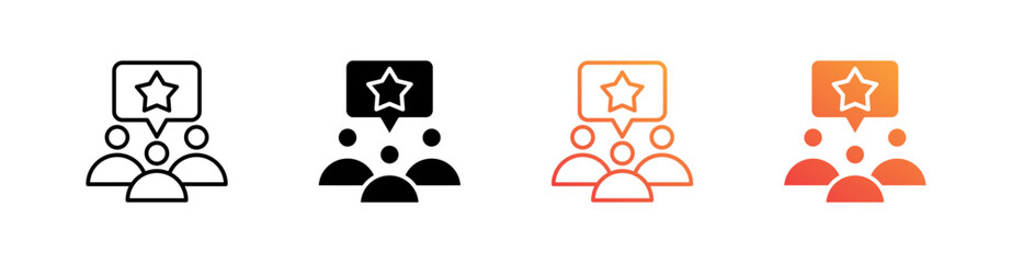 Customer Insights Multiple Style Icon Set Vector 