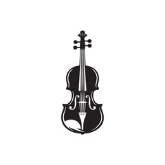 Fototapeta premium Modern Violin Vector - Clean Violin Silhouette - Simple Music Illustration.