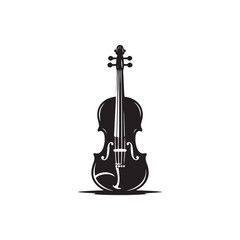 Fototapeta premium Modern Violin Vector - Clean Violin Silhouette - Simple Music Illustration.