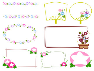 あさがおの見出しフレームセット