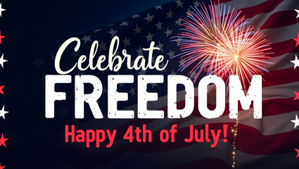 USA Independence Day 4th July Celebration Patriotic Poster
