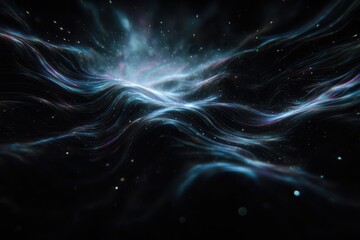 Obraz premium Dark energy field with luminous cosmic clouds and and dark matter - concept illustration