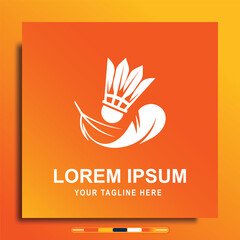 badminton shuttlecock logo icon vector design illustration