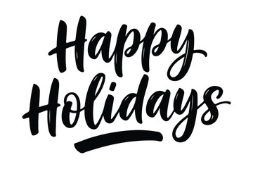 Happy Holidays Handwritten Calligraphy text