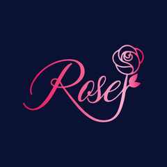 Minimalist Rose Outline Logo –Luxury Botanical Vector Icon