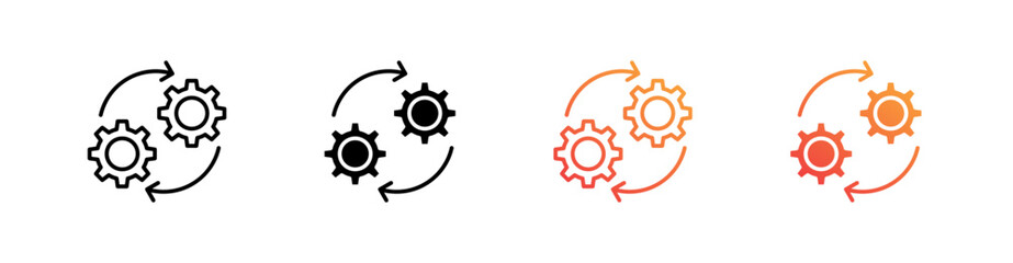 Integrity Multiple Style Icon Set Vector 