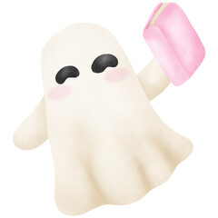 Cute Ghost Readers Clipart Set – Halloween Bookworm Bundle
