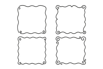 Decorative border designs for framing images and artwork in various styles and shapes