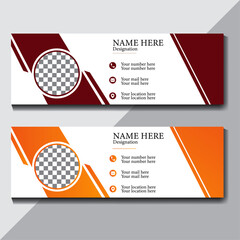  Modern creative and Clean email signature design Template.

