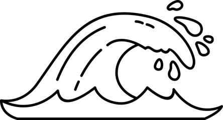 vector illustration of wave icon