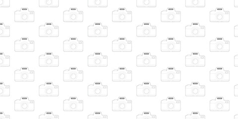  Seamless White Camera Pattern Background