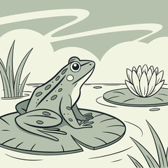 Obraz premium frog in a pond