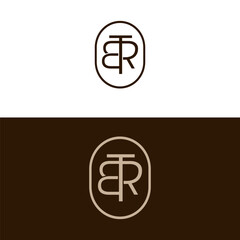 Alphabet letters Initials Monogram logo TBR