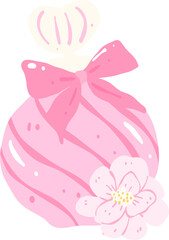 Cute pink perfume bottle