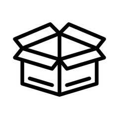 shipping box line icon