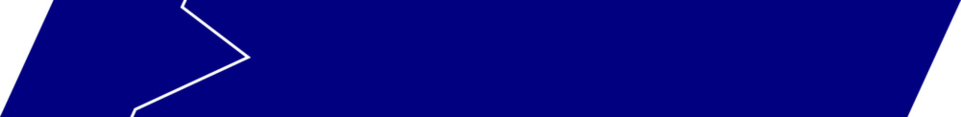 sharp arrow end blue ribbon with geometric icon