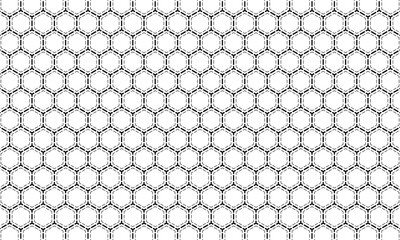 太さが違う六角形の破線で囲んだ亀甲模様