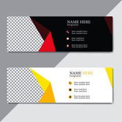 Creative simple email signature Design Layout.
