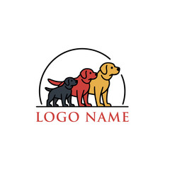 Dog trio logo design