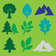 Vibrant Nature inspired  Vector Set.ai