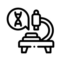 microscope line icon
