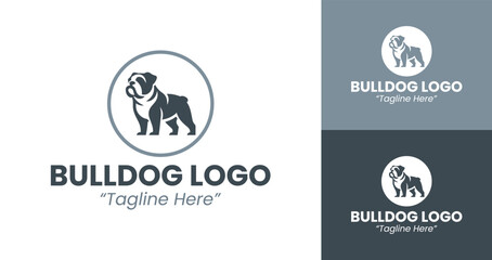 Elegant Bulldog Logo for Business and Brand Identity in Classic Style