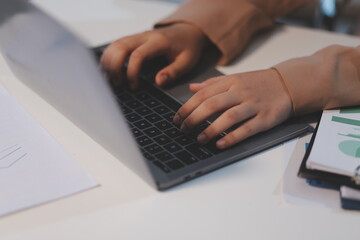 Business woman accountant working audit and calculating expense financial annual financial report...