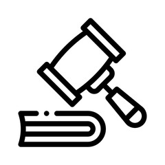 gavel line icon