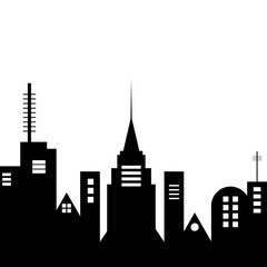 Obraz premium City Night Silhouette