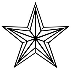 black and white star
