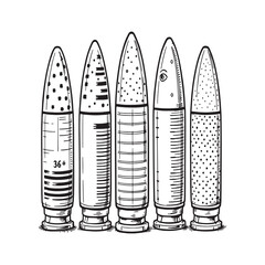 Bullet Icons Collection in Simple Line Art Style